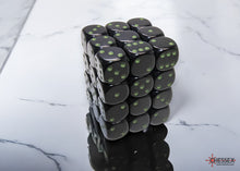 Load image into Gallery viewer, Chessex - Opaque 12mm D6 Dice Block - Black/Green