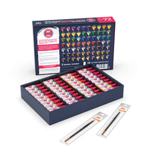 Load image into Gallery viewer, Quick Paint Set 72 Quick Gen Colors (72 x 18ml) (+2 Medium 18ml +2 Free Brushes)