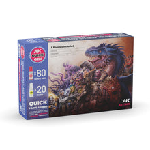 Load image into Gallery viewer, Quick Paint Combo - 100 Colors (80 Quick Gen + 20 3gen + 3 Free Brushes + 1 Medium 18ml)