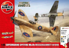 Load image into Gallery viewer, Supermarine Spitfire Mk.Vb &amp; Messerschmitt Bf109E Dogfight Doubles 1:48
