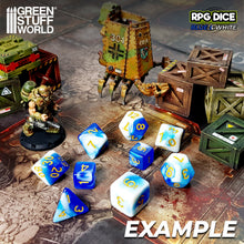 Load image into Gallery viewer, 7x Mix 16mm Dice - Blue White
