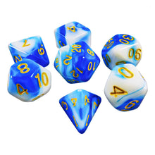 Load image into Gallery viewer, 7x Mix 16mm Dice - Blue White
