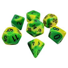 Load image into Gallery viewer, 7x Mix 16mm Dice - Lime Swirl
