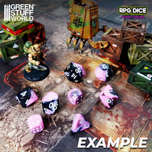 Load image into Gallery viewer, 7x Mix 16mm Dice - Pink Swirl
