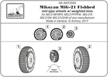 Load image into Gallery viewer, Mikoyan MiG-21 Fishbed wheels with weighted tires/tyres
