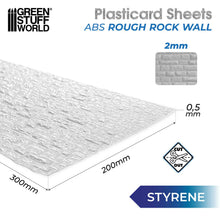 Load image into Gallery viewer, Plasticard - ROUGH ROCK WALL Textured Sheet
